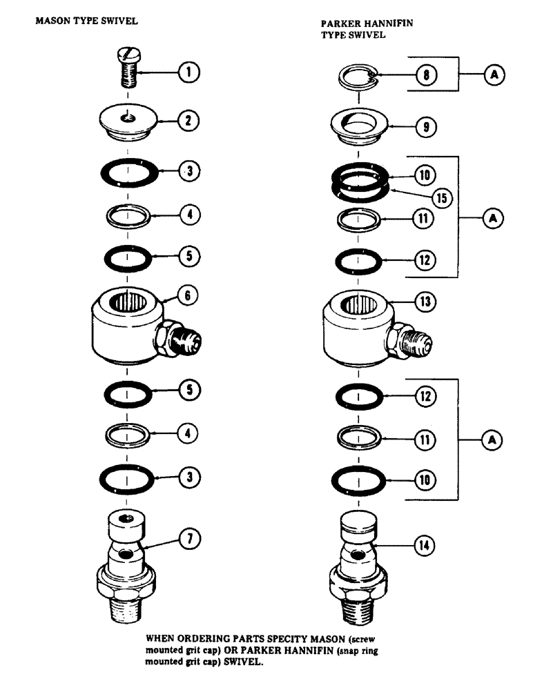 Схема запчастей Case 880B - (156) - INNER SWIVEL (04) - UNDERCARRIAGE