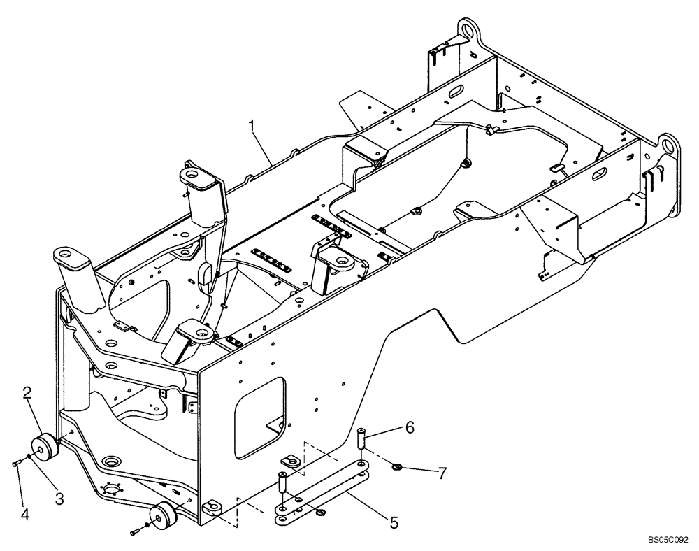 Схема запчастей Case 721D - (09-08A) - FRAME, REAR (09) - CHASSIS