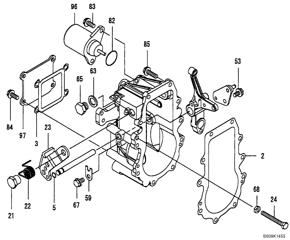 Схема запчастей Case CX27B BTW - (08-018) - GOVERNOR (10) - ENGINE