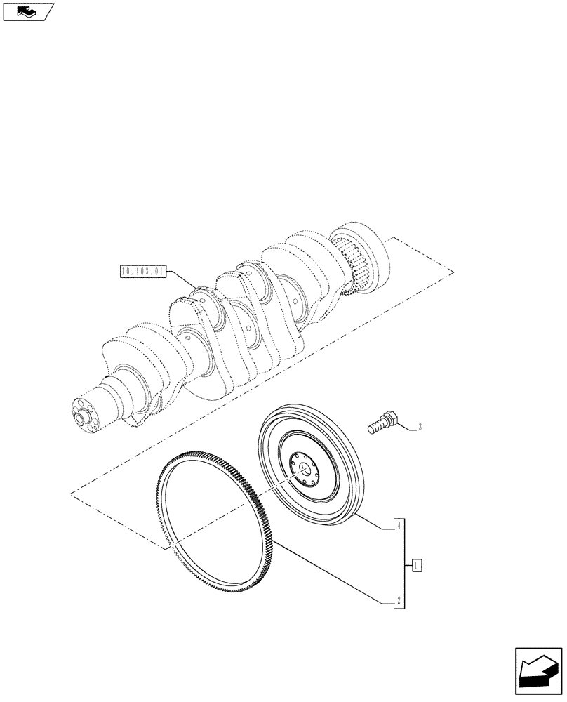 Схема запчастей Case 721F - (10.103.02) - FLYWHEEL - ENGINE (504020729) (10) - ENGINE