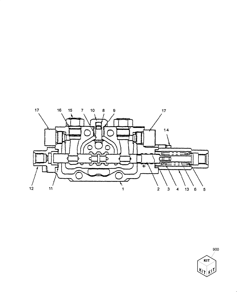 Схема запчастей Case CX27B - (HC006-01[1]) - HYDRAULIC CONTROL VALVE - COMPONENTS (SERVICE) (35) - HYDRAULIC SYSTEMS