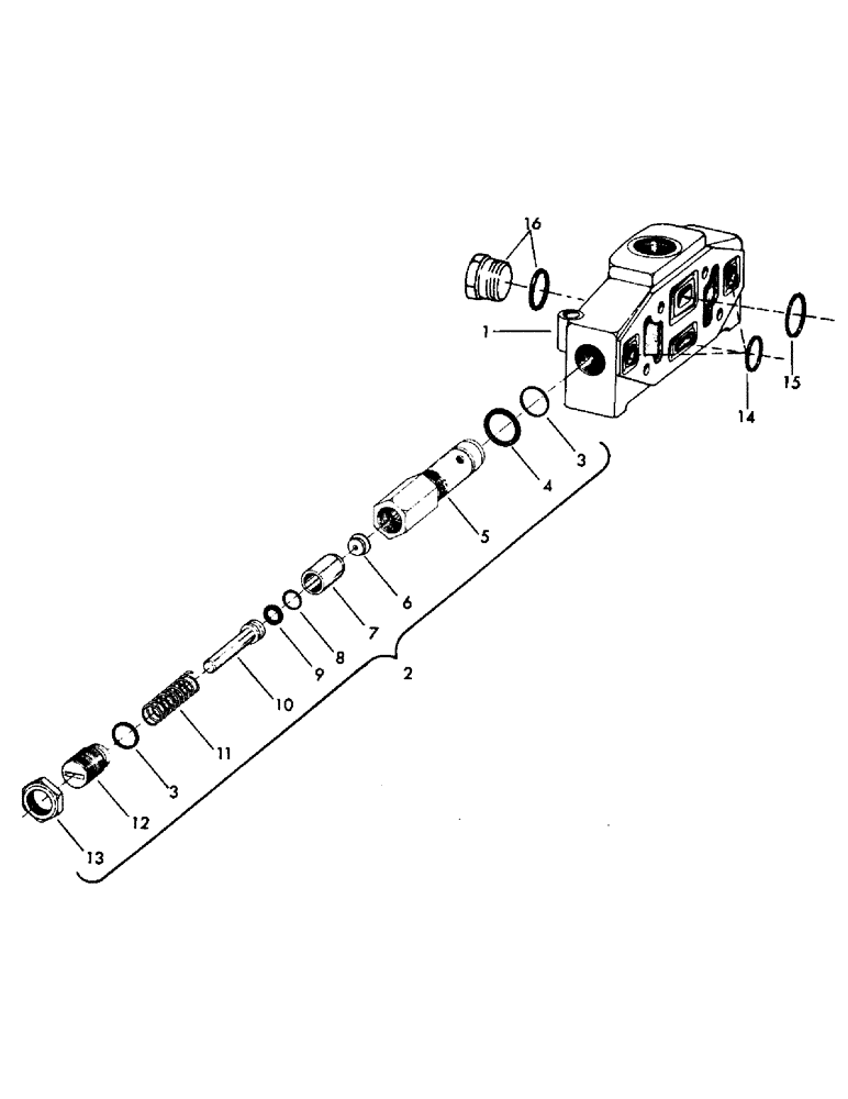 Схема запчастей Case 40YC - (H15) - INLET SECTION PART NUMBER 205788, (USED ON UNITS WITH SERIAL (07) - HYDRAULIC SYSTEM