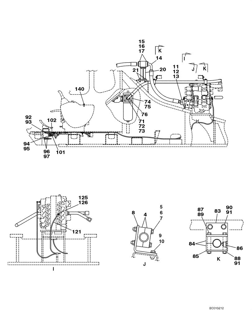 Схема запчастей Case CX800 - (08-44) - HYDRAULICS - MULTIFUNCTION AUXILIARY (08) - HYDRAULICS