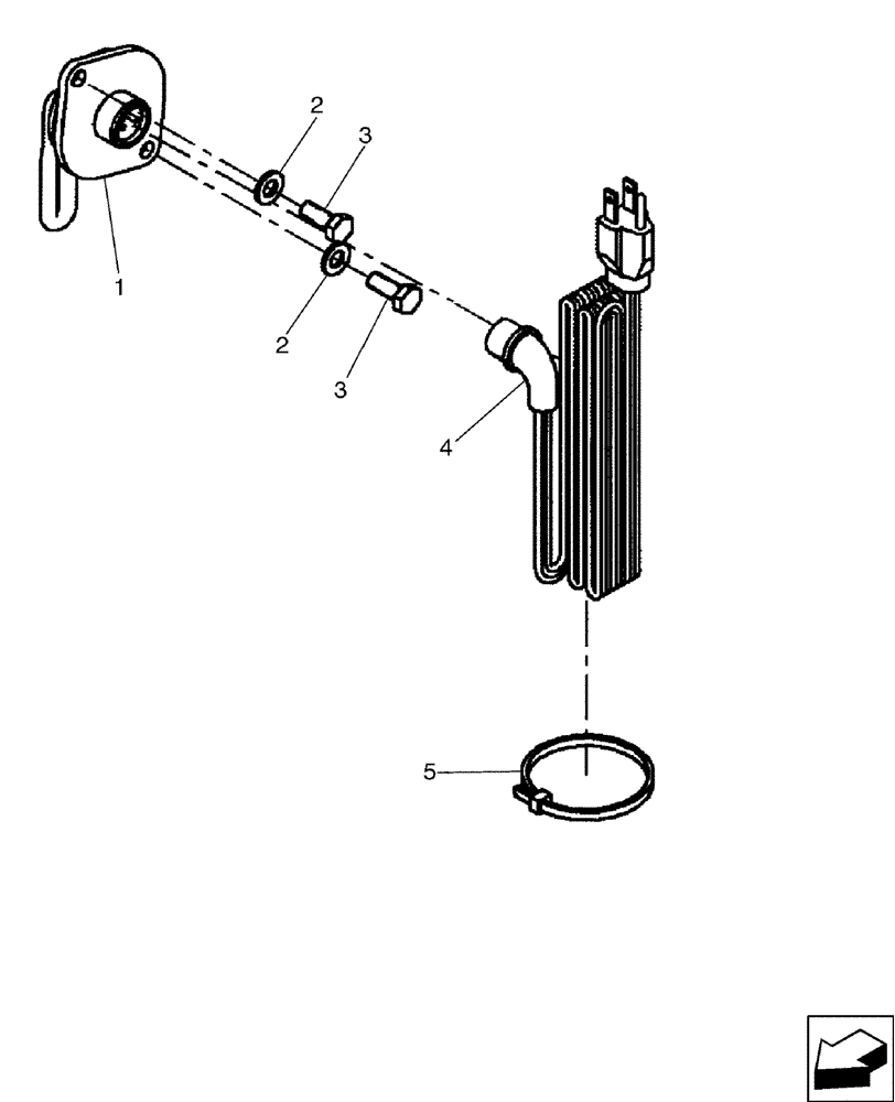 Схема запчастей Case 580SM - (10.254.03) - ENGINE - BLOCK HEATER (10) - ENGINE