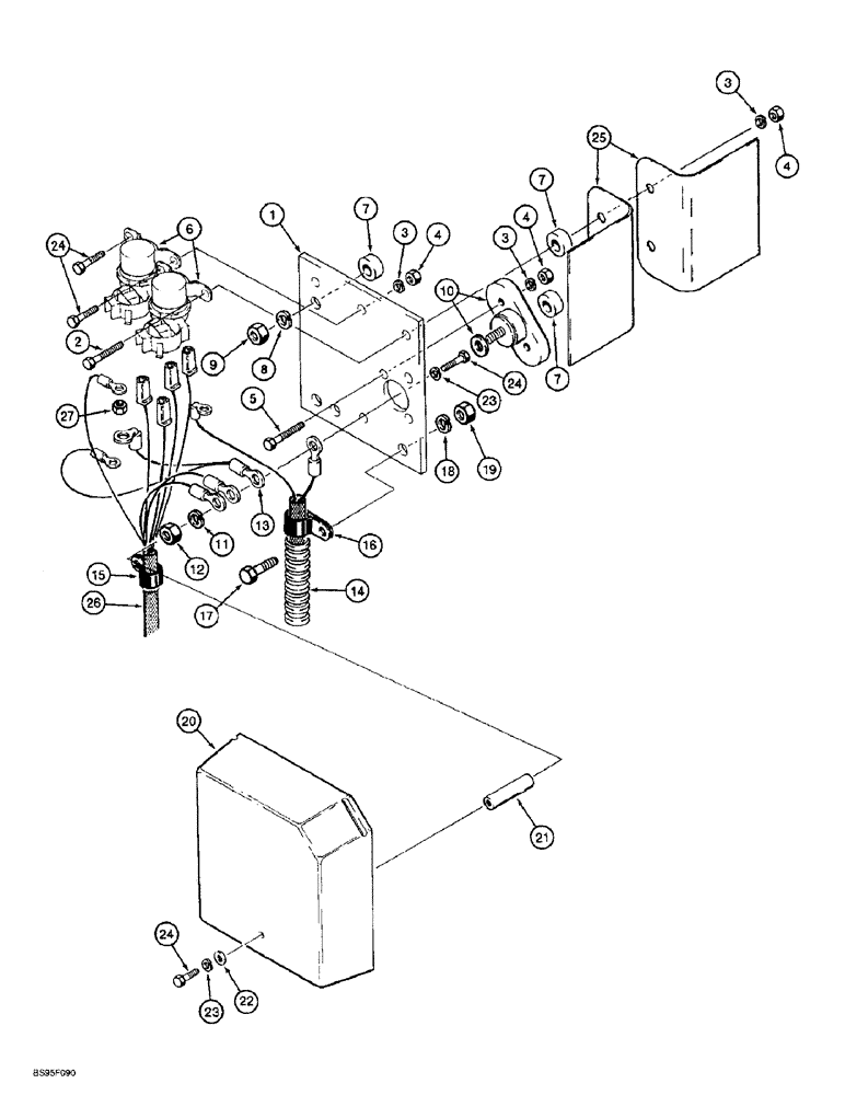 Схема запчастей Case 721B - (4-35A) - REAR HARNESS TO RELAY PANEL, P.I.N. JEE0040040 AND AFTER (04) - ELECTRICAL SYSTEMS