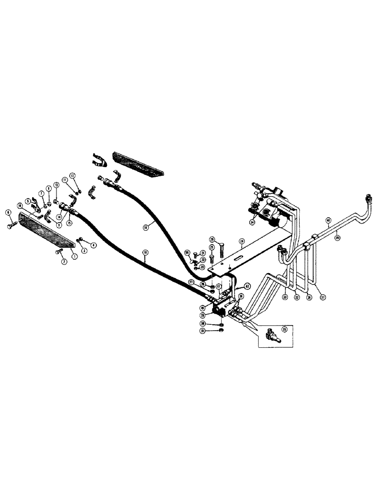 Схема запчастей Case 420 - (166) - PULL BEHIND HYDRAULICS (WITH HYDRAULIC DOZERS) (07) - HYDRAULIC SYSTEM