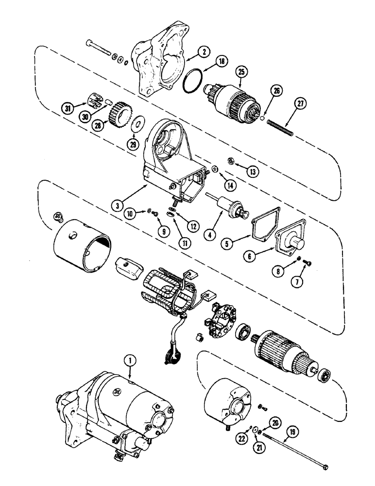 Схема запчастей Case 350B - (062) - R39341 STARTER (06) - ELECTRICAL SYSTEMS