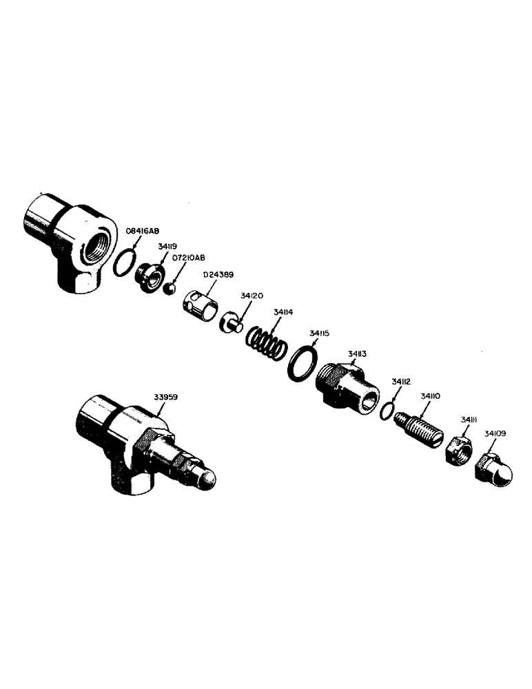 Схема запчастей Case 310B - (42) - 33959 SPECIAL RELIEF VALVE 