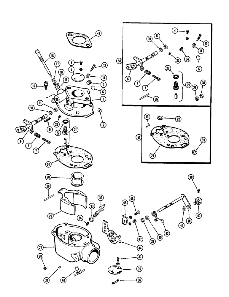 Схема запчастей Case 480CK - (057C) - A38243 CARBURETOR WITHOUT SOLENOID 