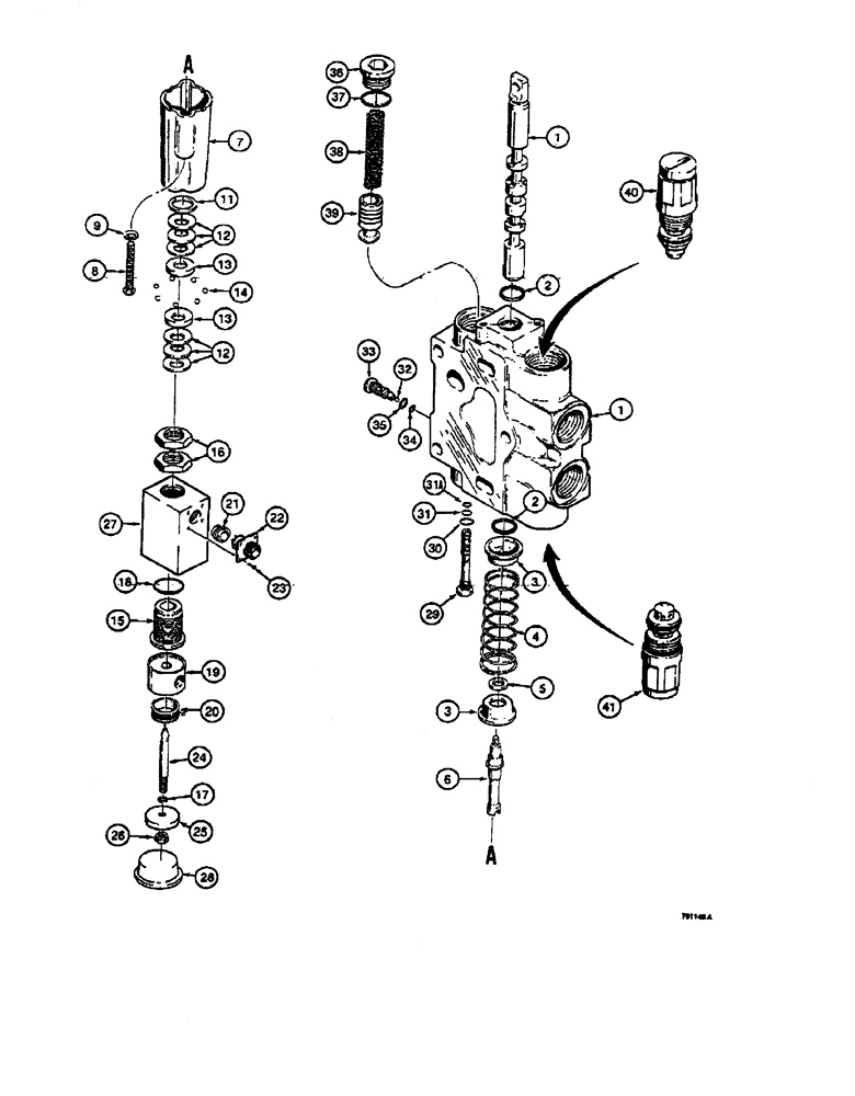 Схема запчастей Case 855C - (268) - D88764 LOADER BUCKET SECTION (07) - HYDRAULIC SYSTEM