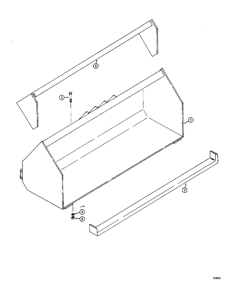 Схема запчастей Case 1530 - (089A) - LOADER BUCKETS (09) - CHASSIS/ATTACHMENTS