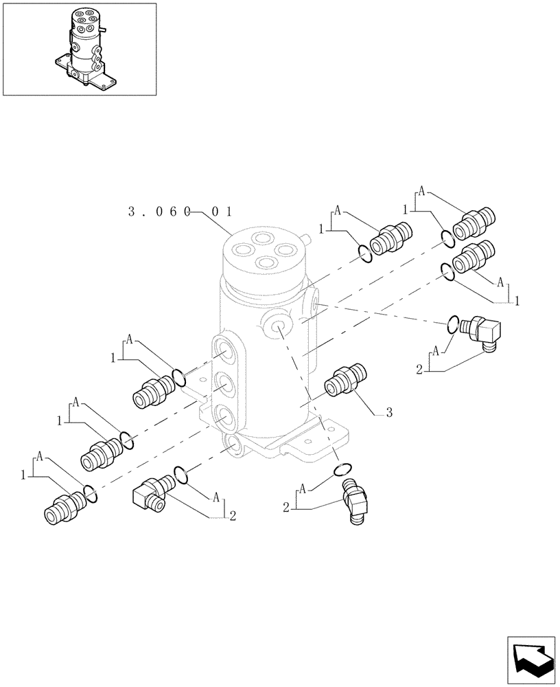 Схема запчастей Case CX16B - (3.060[06]) - SWIVEL JOINT HYD.LINES (35) - HYDRAULIC SYSTEMS