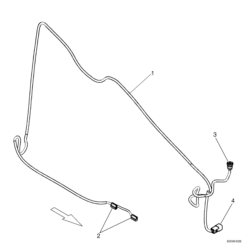 Схема запчастей Case 650L - (55.100.01[01]) - HARNESS, CAB (55) - ELECTRICAL SYSTEMS