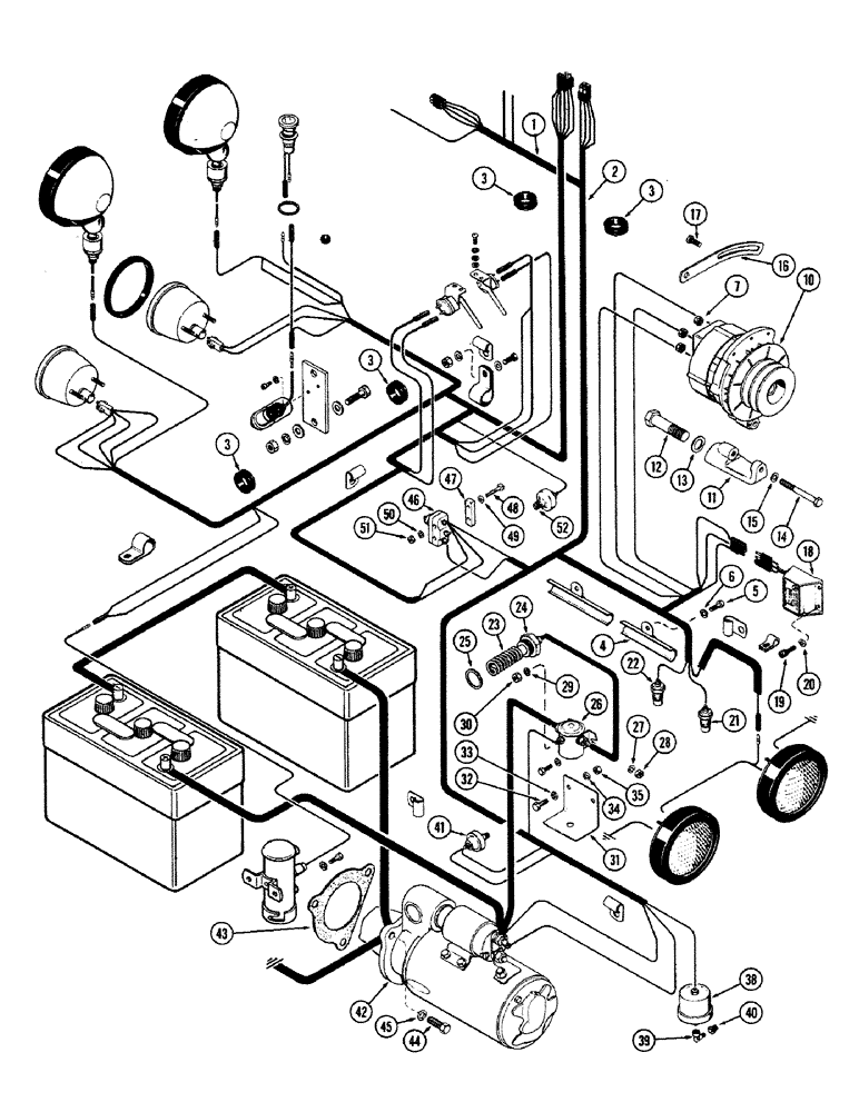 Схема запчастей Case 680CK - (060) - ELECTRICAL EQUIPMENT AND WIRING, (267) DIESEL ENGINE 