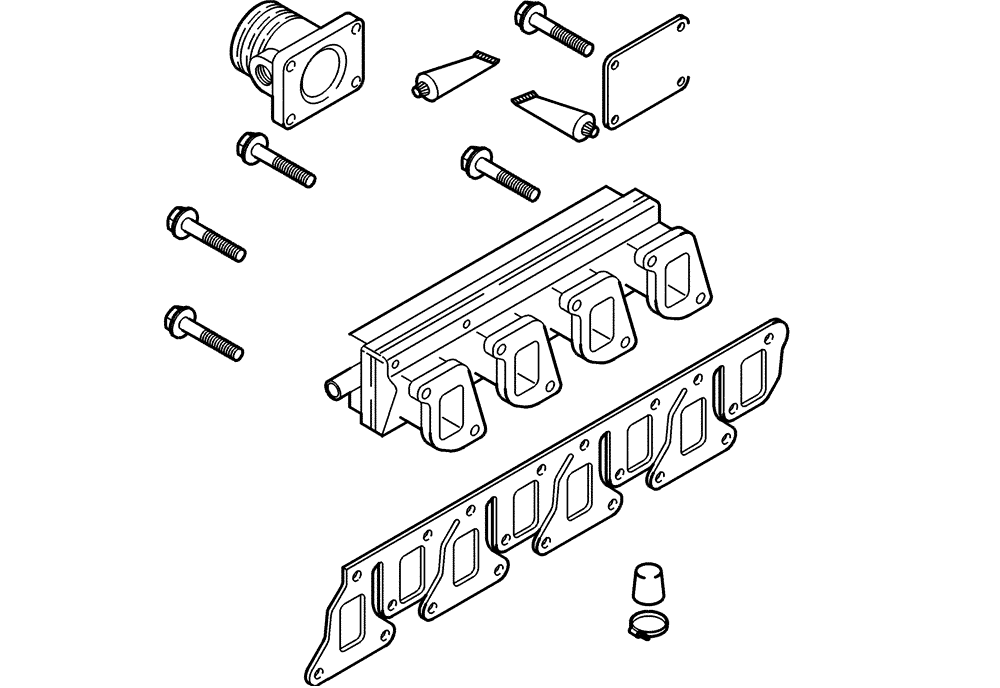 Схема запчастей Case 321D - (95.033[001]) - INTAKE MANIFOLD (S/N 591052-UP) No Description