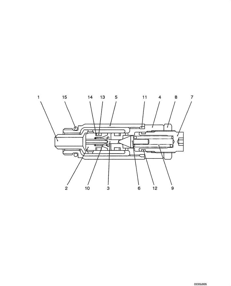 Схема запчастей Case CX47 - (08-46[00]) - VALVE ASSY - PRESSURE RELIEF (PH22V00003F1) (08) - HYDRAULICS