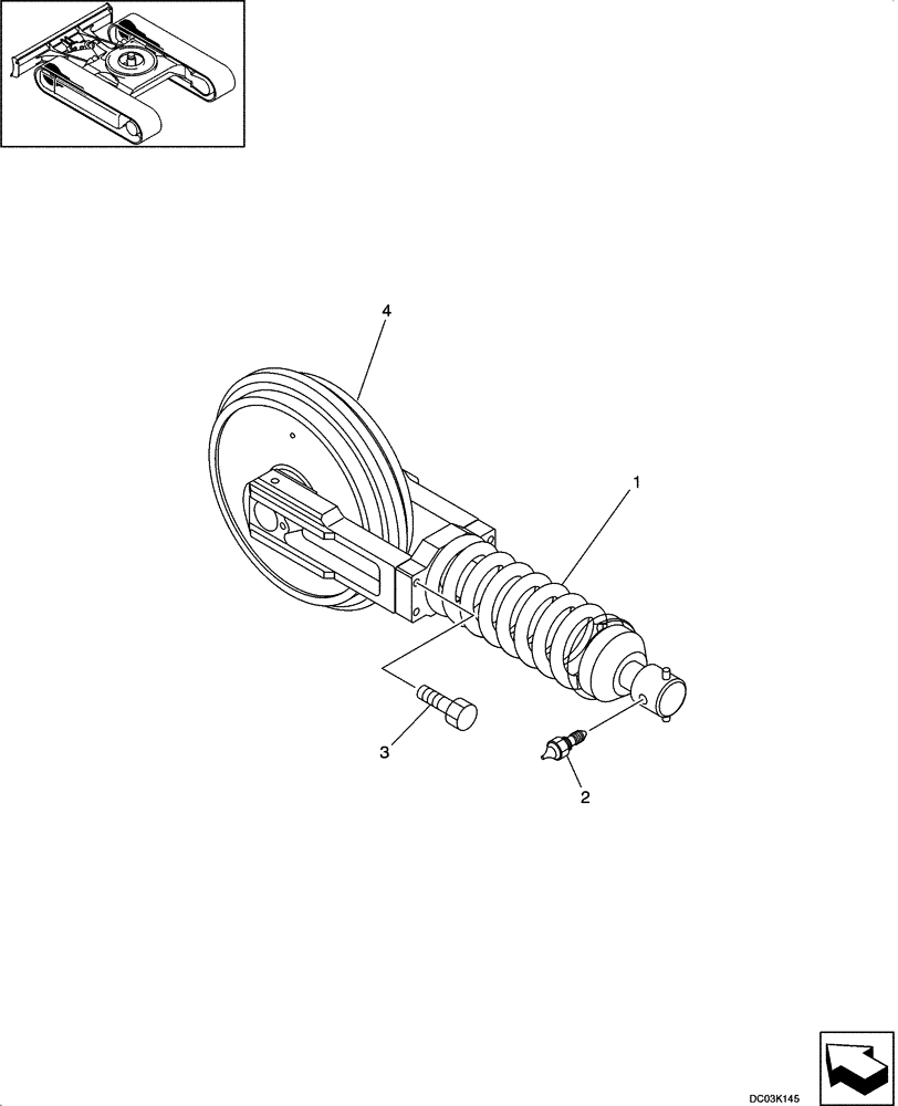 Схема запчастей Case CX47 - (05-05[00]) - TRACK - IDLER (11) - TRACKS/STEERING