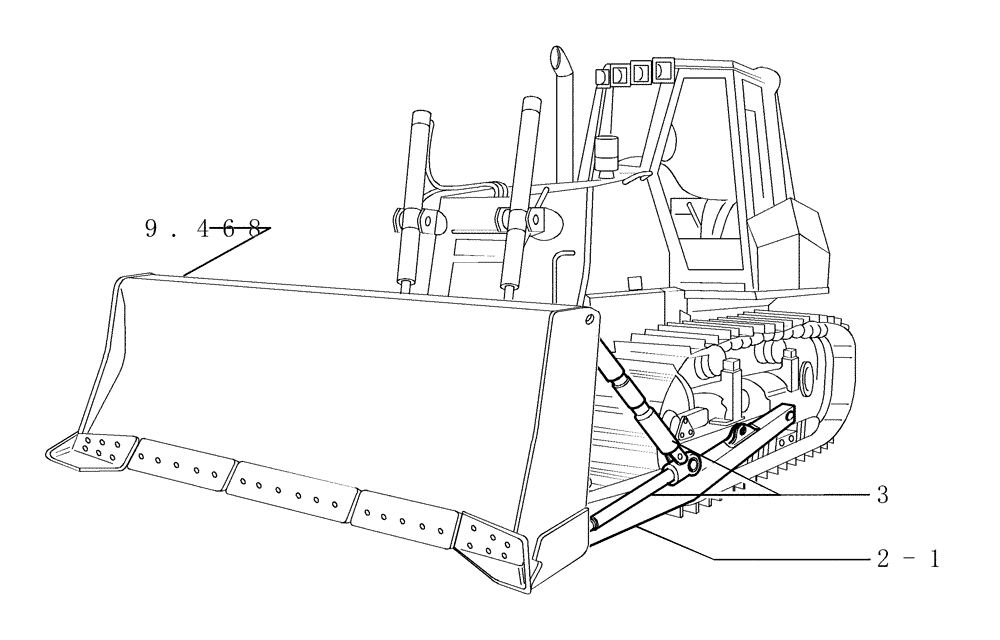 Схема запчастей Case 1850K LT - (9.472[01]) - ANGLEDOZER (LT) - MECHANIC TILT OPTIONAL CODE 76078091 (19) - OPTIONS