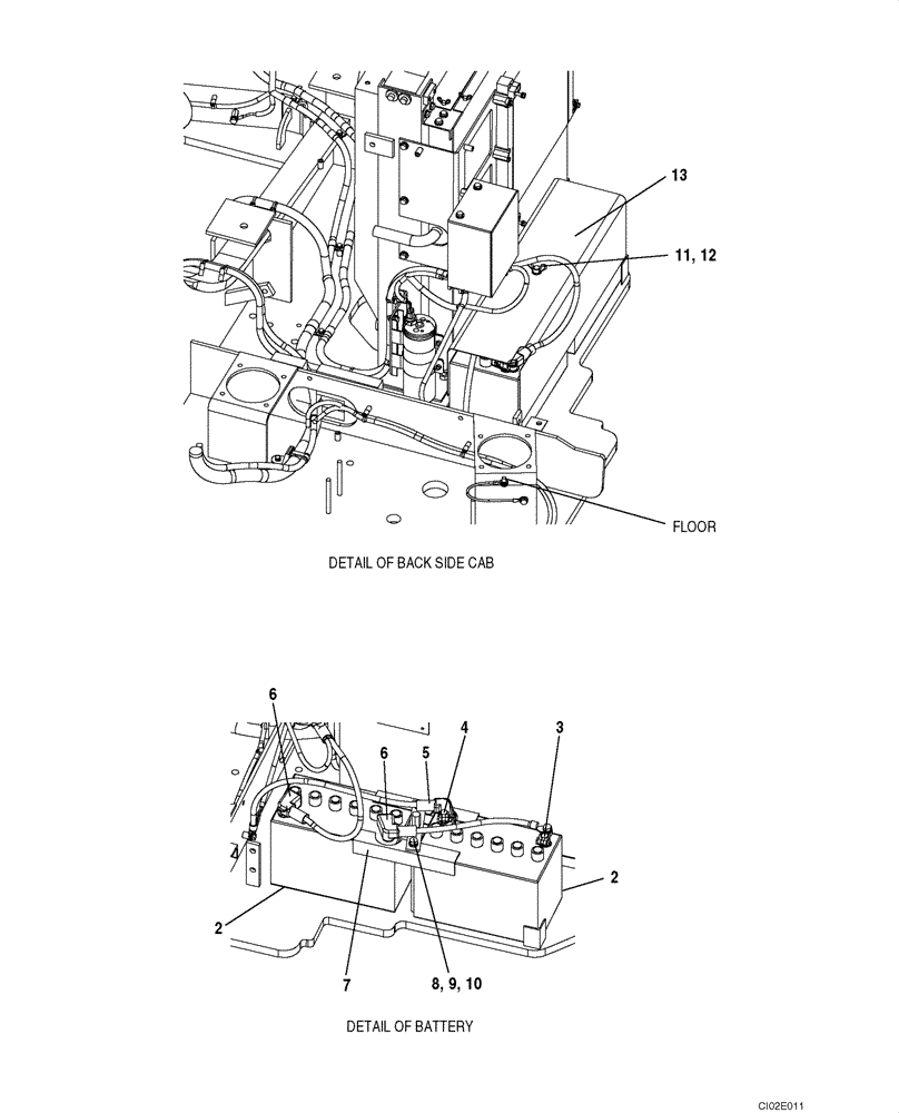 Схема запчастей Case CX135SR - (04-12) - BATTERIES (04) - ELECTRICAL SYSTEMS