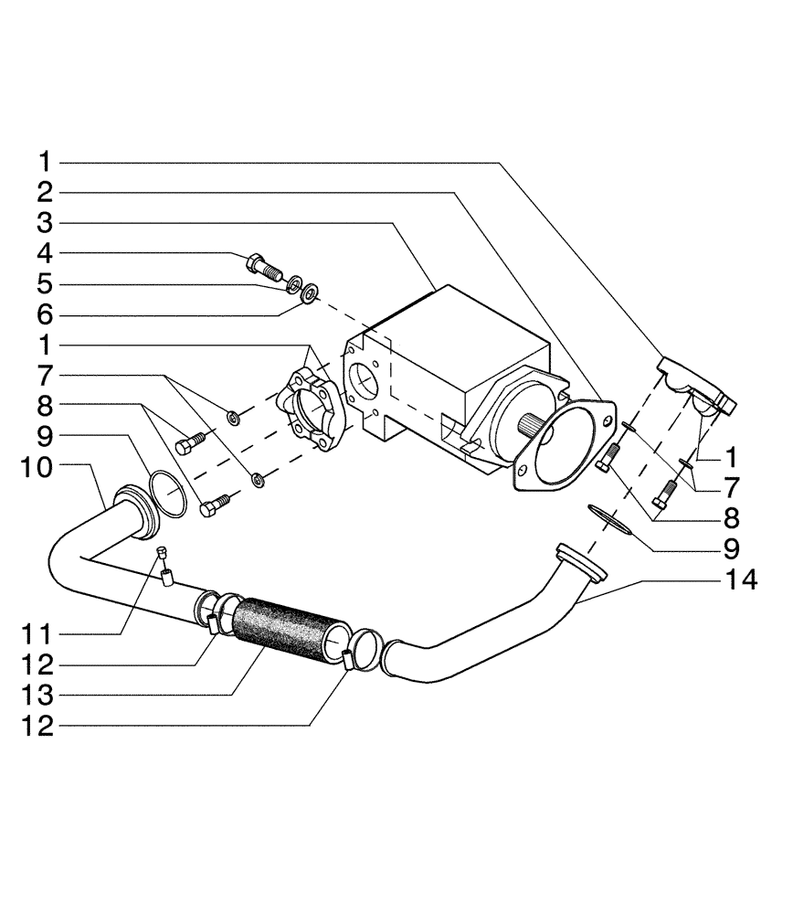 Схема запчастей Case 845B - (08-03[03]) - REAR HYDRAULIC SYSTEM - (TORQUE CONVERTER) (08) - HYDRAULICS