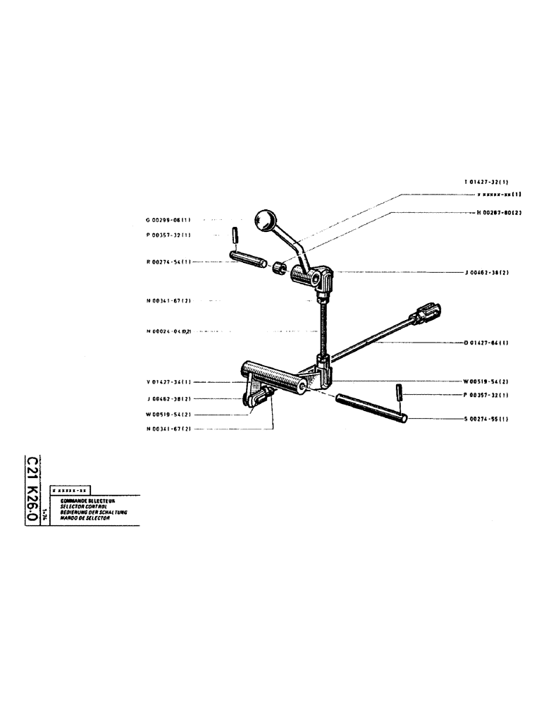 Схема запчастей Case LC80M - (036) - SELECTOR CONTROL 