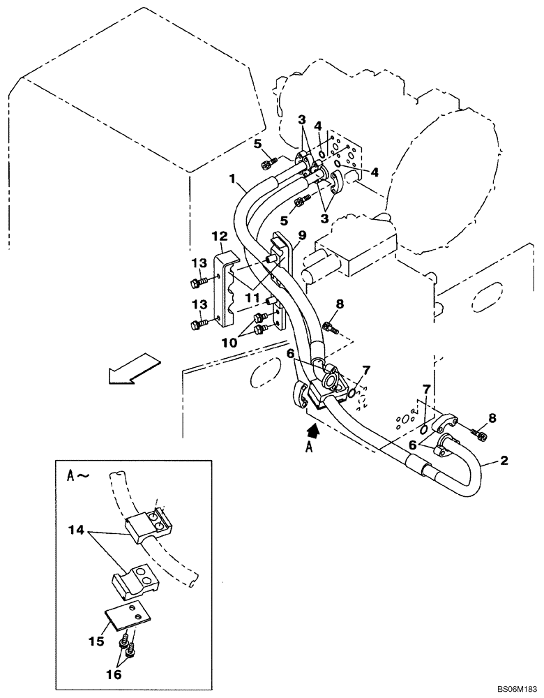 Схема запчастей Case CX290B - (08-06) - HYDRAULICS - CONTROL VALVE SUPPLY (08) - HYDRAULICS