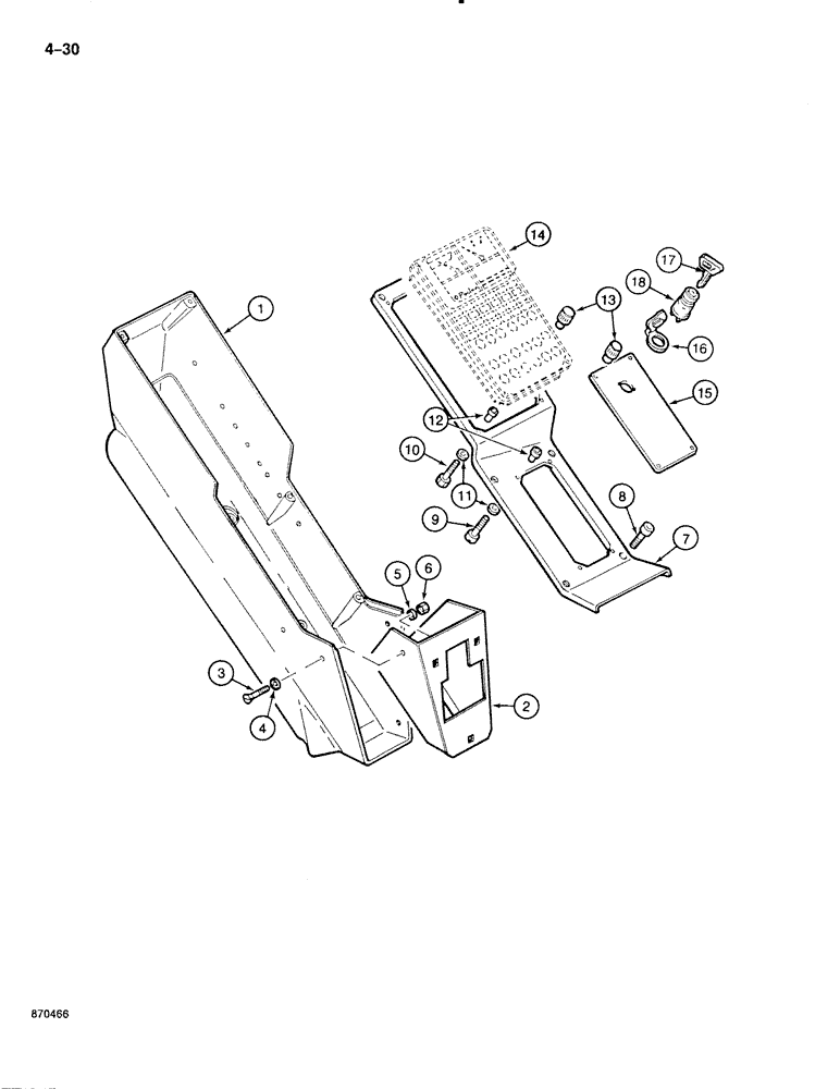 Схема запчастей Case 888 - (4-030) - INSTRUMENT PANEL (04) - ELECTRICAL SYSTEMS