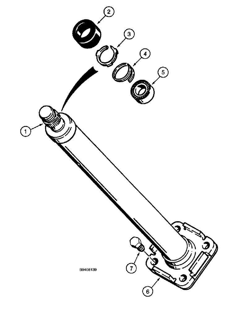 Схема запчастей Case 570LXT - (5-08) - STEERING COLUMN (05) - STEERING