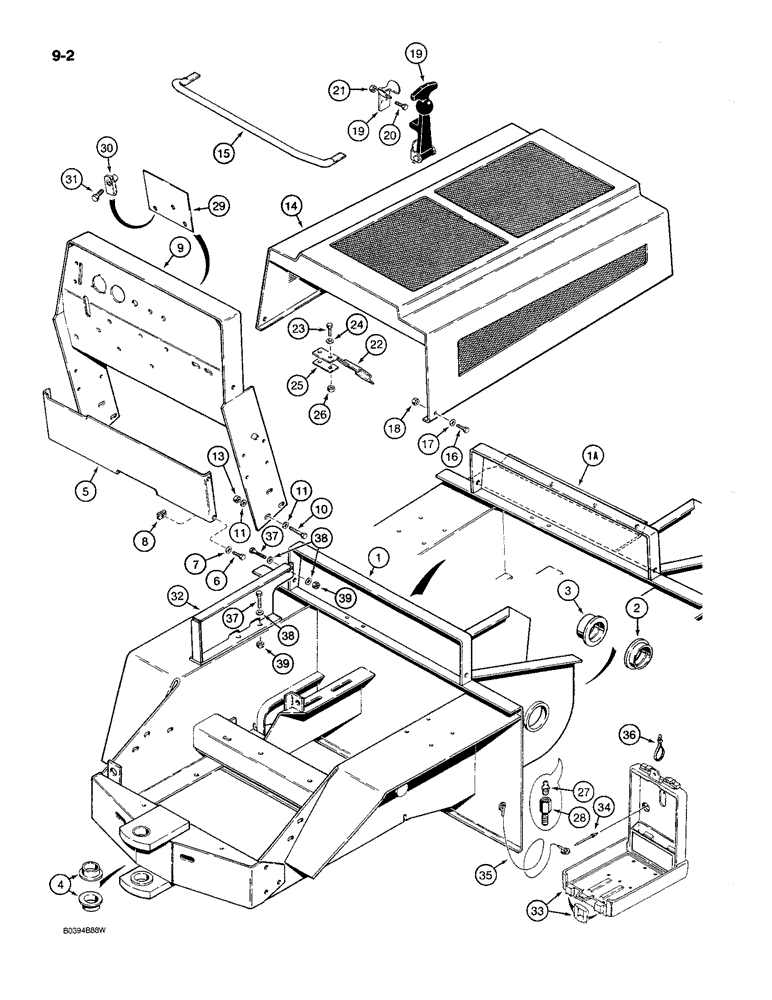 Схема запчастей Case MAXI-SNEAKER C - (9-02) - FRONT FRAME, HOOD, AND CONSOLE (09) - CHASSIS/ATTACHMENTS