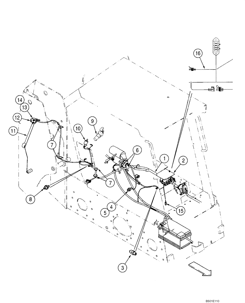 Схема запчастей Case 40XT - (04-06) - HARNESS - CHASSIS, MAIN (04) - ELECTRICAL SYSTEMS