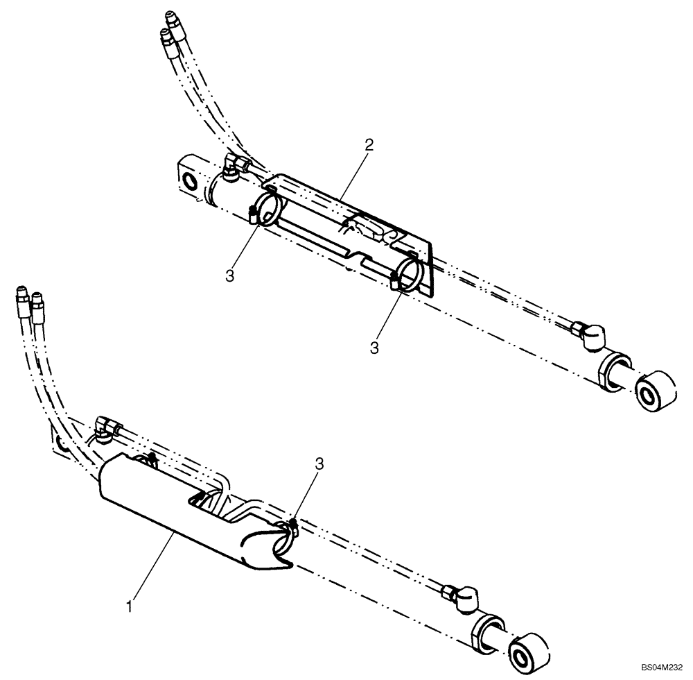 Схема запчастей Case 410 - (09-02) - LIFT CYLINDER - COVERS (09) - CHASSIS