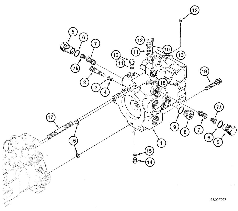 Схема запчастей Case 75XT - (06-07) - PUMP, TANDEM - HOUSING (Aug 13 2010 12:54PM) (06) - POWER TRAIN