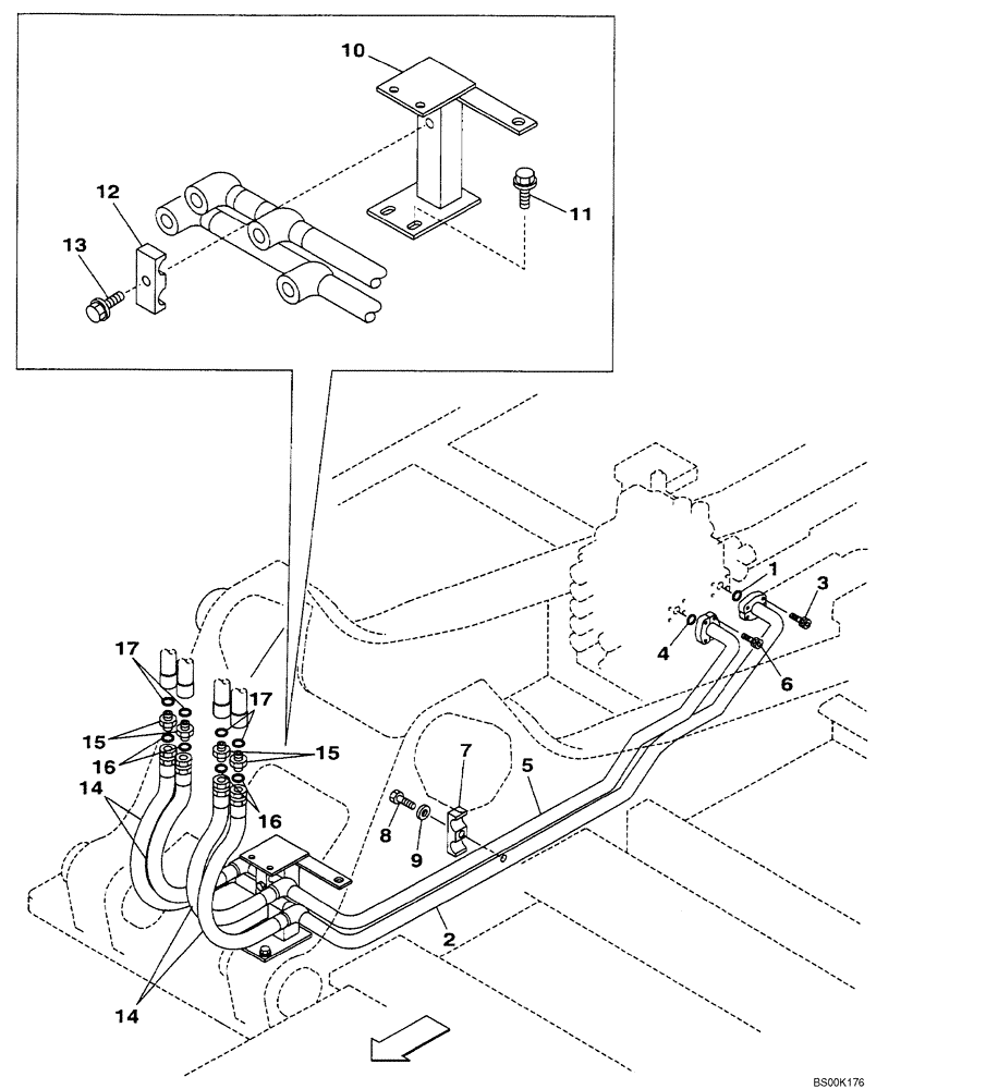 Схема запчастей Case CX240LR - (08-10) - HYDRAULICS - BOOM (08) - HYDRAULICS