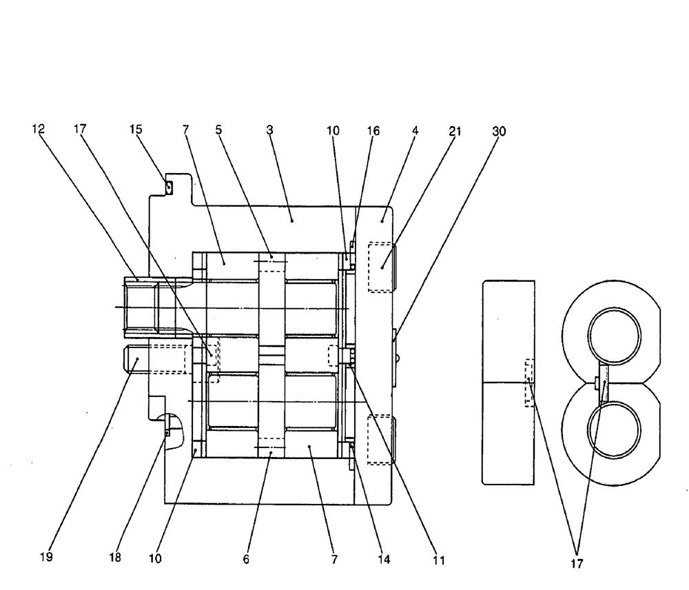 Схема запчастей Case CX50B - (08-031) - PUMP ASSEMBLY, GEAR ELECTRICAL AND HYDRAULIC COMPONENTS