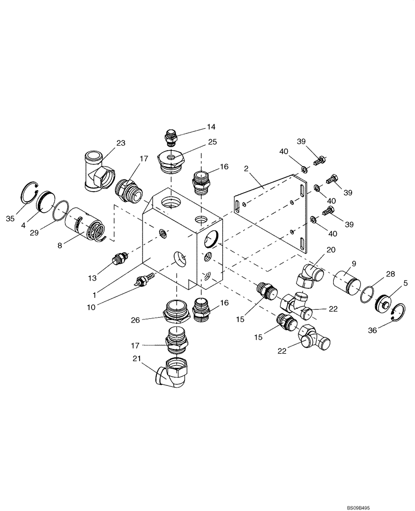 Схема запчастей Case DV213 - (35.353.01[02]) - CONTROL VALVE (GROUP 350-1-ND135224) (35) - HYDRAULIC SYSTEMS