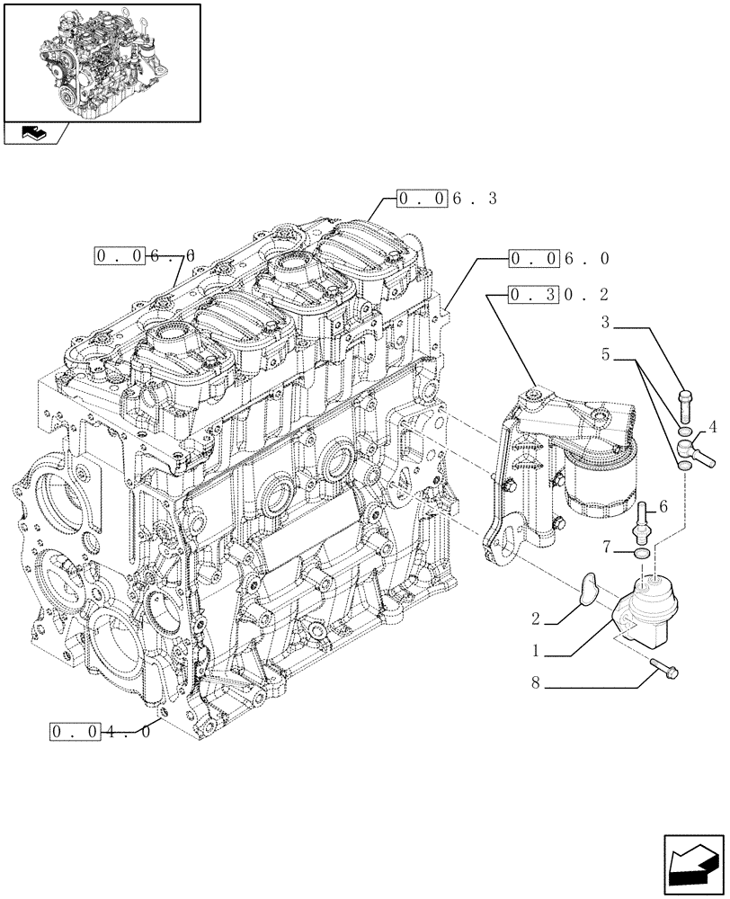 Схема запчастей Case F5CE9454E A002 - (0.20.1) - FUEL PUMP (504191546) 