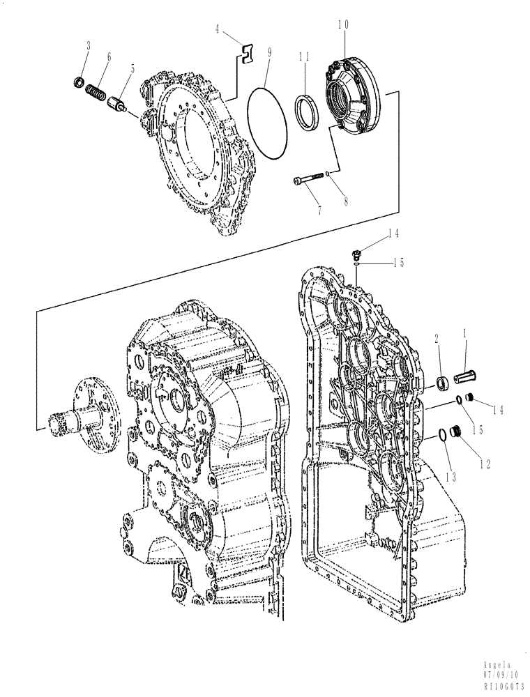 Схема запчастей Case 821C - (06-16B) - TRANSMISSION - VALVE, REGULATOR AND OIL PUMP (06) - POWER TRAIN