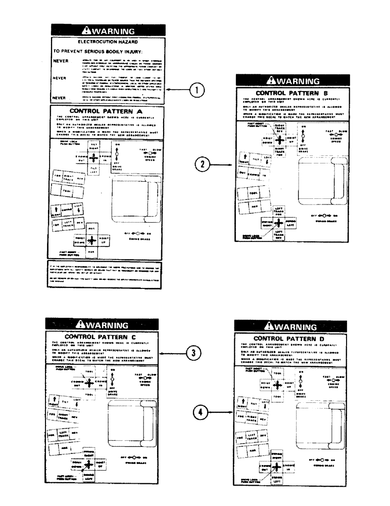 Схема запчастей Case 35 - (232) - DECALS, (USED ON UNITS WITH PIN 6266301 AND AFTER) (90) - PLATFORM, CAB, BODYWORK AND DECALS