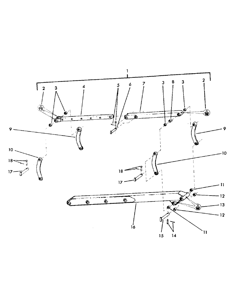 Схема запчастей Case 40YC - (D16) - "Y" TOOL BOOM EXTENSION, (WITH PINS AND LINKS) (09) - BOOMS