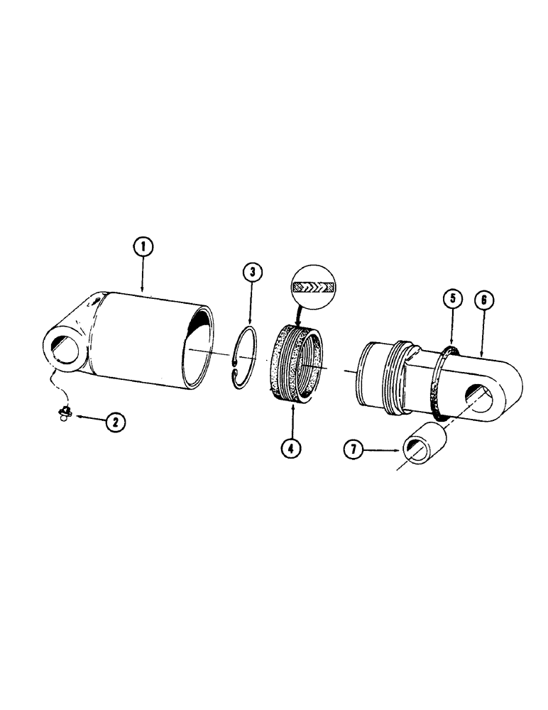 Схема запчастей Case 880B - (128) - LEVELER CYLINDER, (6.25" ID X 4.70" STROKE) (04) - UNDERCARRIAGE