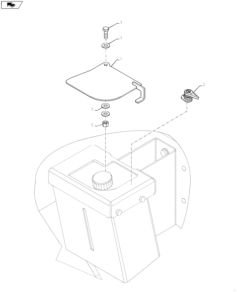 Схема запчастей Case 721F - (55.518.AT) - COVER, WASHER RESERVOIR (55) - ELECTRICAL SYSTEMS