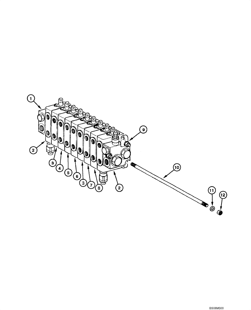 Схема запчастей Case 845 - (08.38[00]) - DISTRIBUTOR - ASSEMBLY (08) - HYDRAULICS