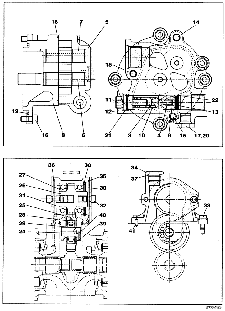 Схема запчастей Case CX210B - (08-93) - KRJ15970 PUMP ASSY, HYDRAULIC - GEAR PUMP ASSY (08) - HYDRAULICS