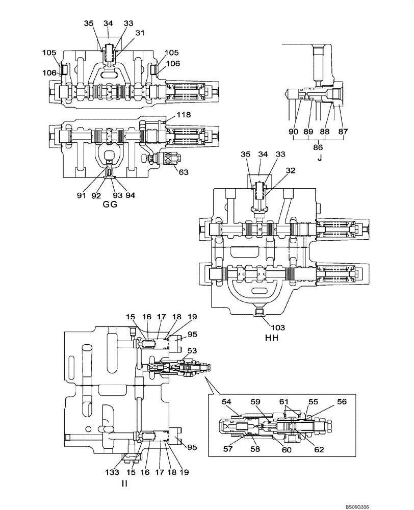 Схема запчастей Case CX460 - (08-81A) - KTJ2471 VALVE ASSY, CONTROL (DAC0746101 - DAC0746158) (08) - HYDRAULICS