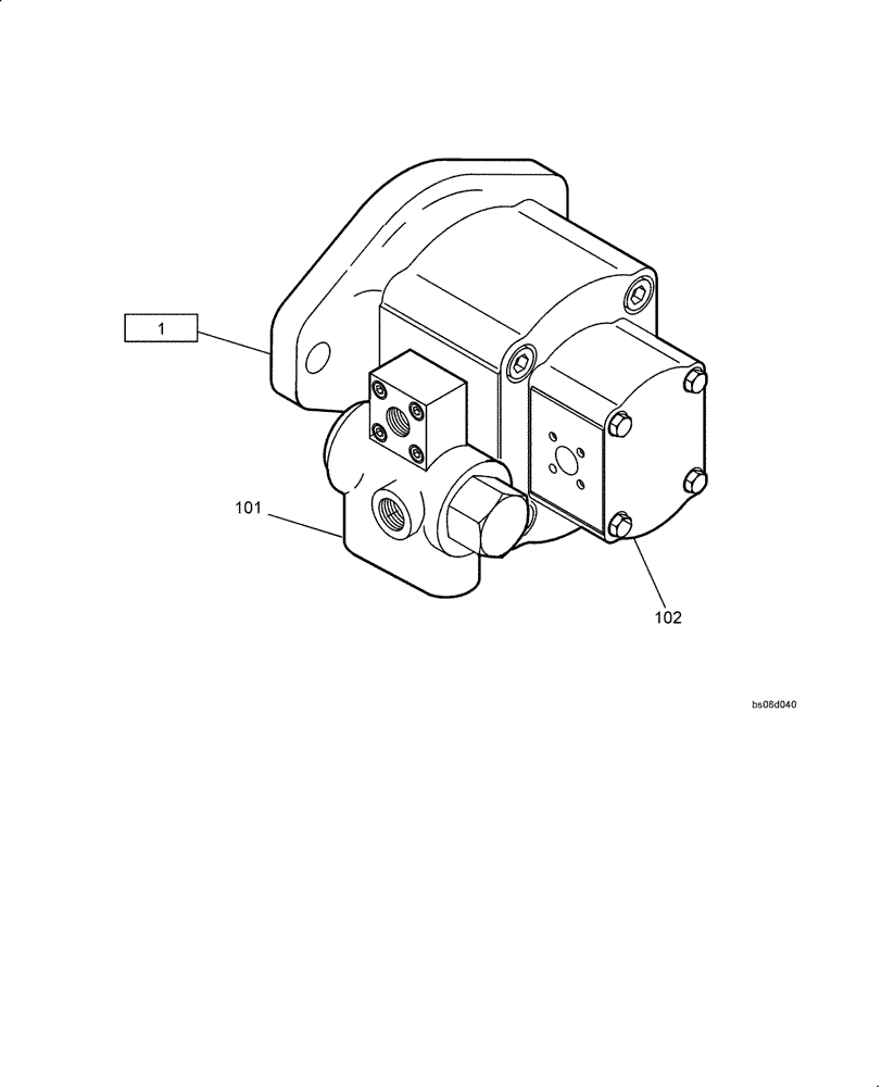 Схема запчастей Case 321E - (22.051[6559335000]) - GEAR PUMP (35) - HYDRAULIC SYSTEMS