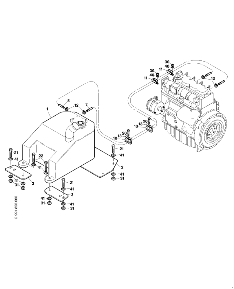 Схема запчастей Case 121E - (13.300[2991853001]) - FUEL SYSTEM (10) - ENGINE