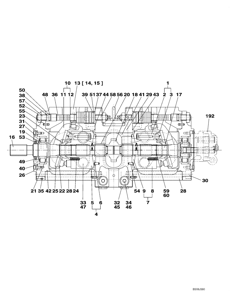 Схема запчастей Case CX130 - (08-136) - KNJ3026 PUMP ASSY, HYDRAULIC - ROTOR (08) - HYDRAULICS