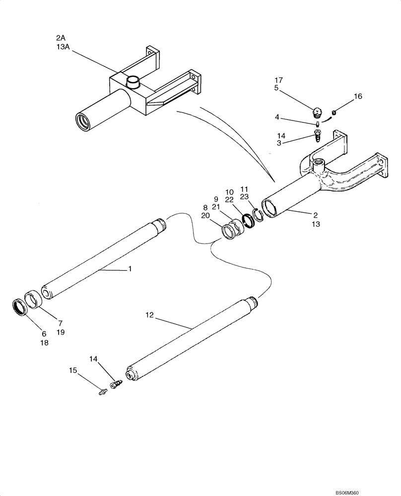 Схема запчастей Case 550H - (5-04) - TRACK ADJUSTER, MODELS WITH STEEL AND RUBBER TRACKS (11) - TRACKS/STEERING