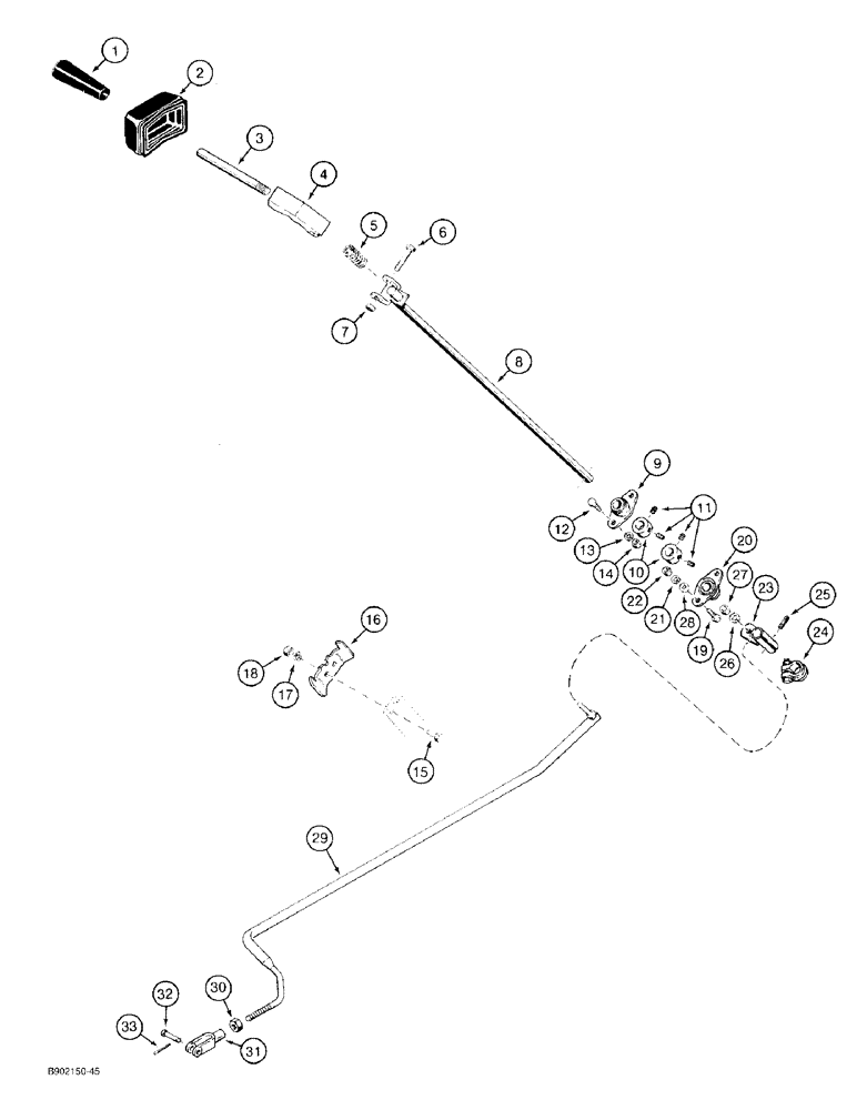 Схема запчастей Case 580SK - (6-28) - SHUTTLE CONTROL AND LINKAGE (06) - POWER TRAIN