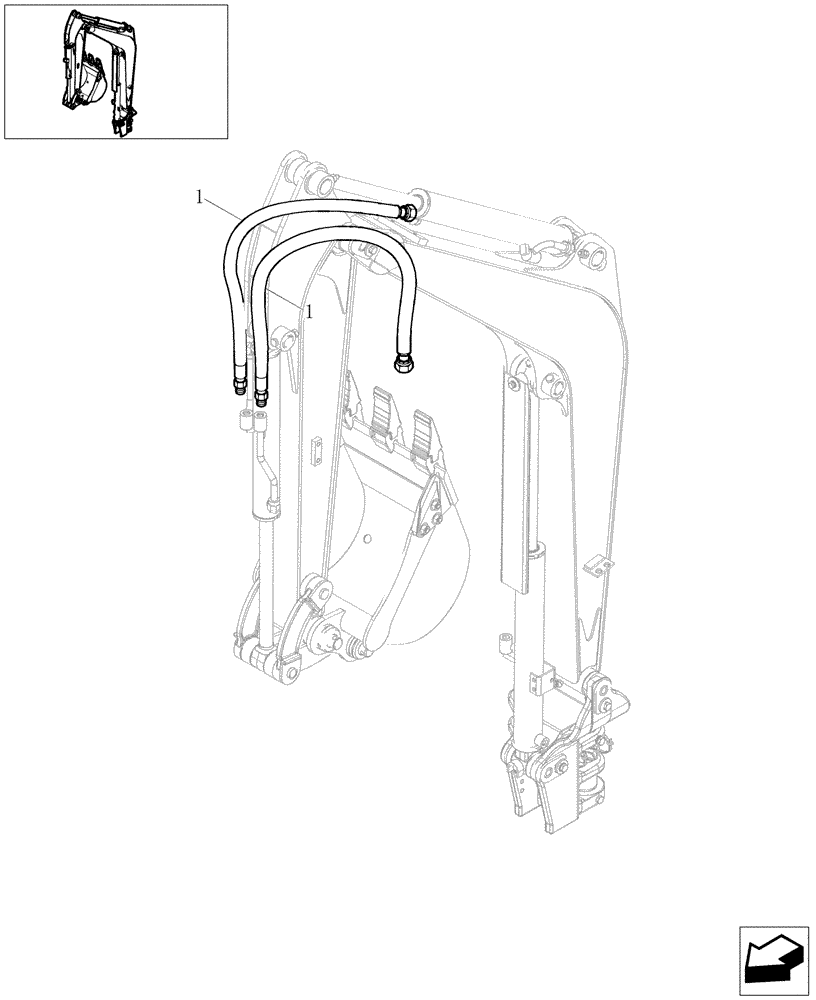 Схема запчастей Case CX16B - (5.0022[02]) - ARM HYD.LINES (1,02M) (84) - BOOMS, DIPPERS & BUCKETS